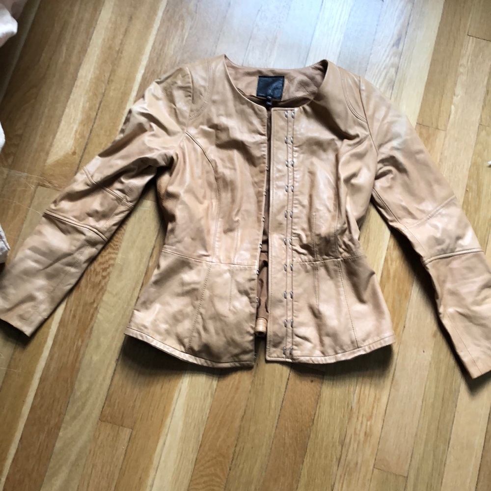 Joie extra small tan leather jacket. Perfect shape